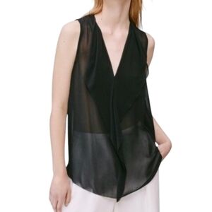 Babaton Silk Blouse Whimsygoth Festival Womens S Ethereal Sheer Y2K Layers Soft